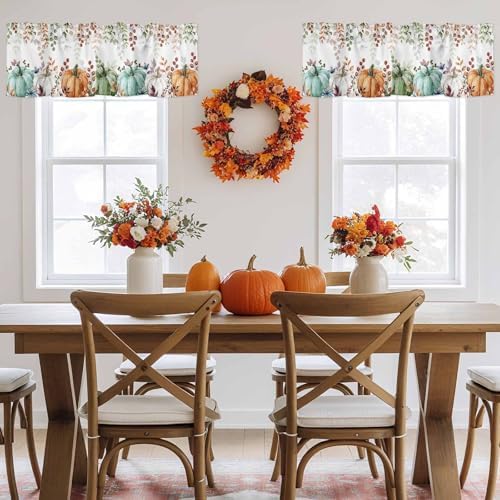 Fall Thanksgiving Kitchen Curtains Valances - Image 4