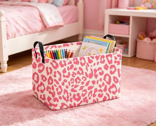 Sanjiaofeng Rectangular Kids Baskets, leopard print basket, Waterproof - Image 4