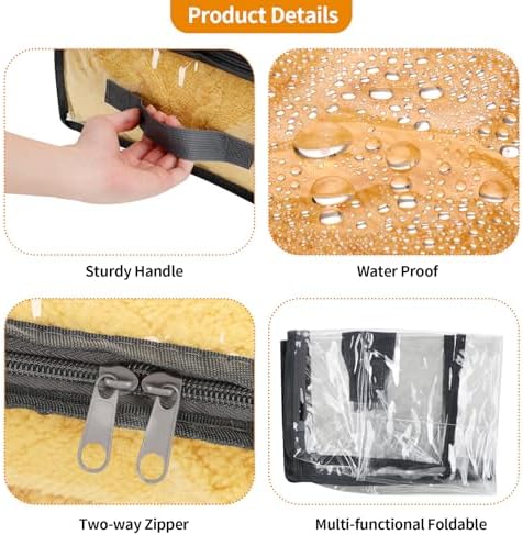 Blanket Storage Bags 4 Pack 35L Clear Plastic Clothes Closet Organizer - Image 7