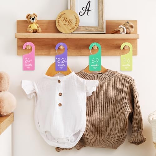 Whaline Acrylic Baby Closet Dividers Pastel Hanging Infant Clothes Hanger - Image 5