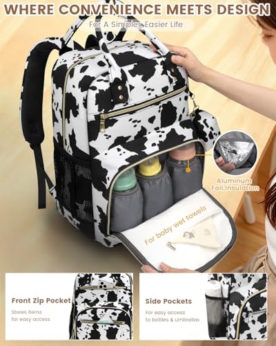 Pritent Diaper Bag Backpack, Baby Bag Backpack Baby Essentials - Image 4