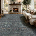 JOLLYVOGUE 9x12 Area Rugs for Living Room, Washable Rug, Forest Green by JOLLYVOGUE