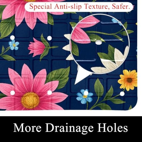 Non Slip Bathtub and Shower Mat 26.8x15.1 inch, Bath Mat - Image 2