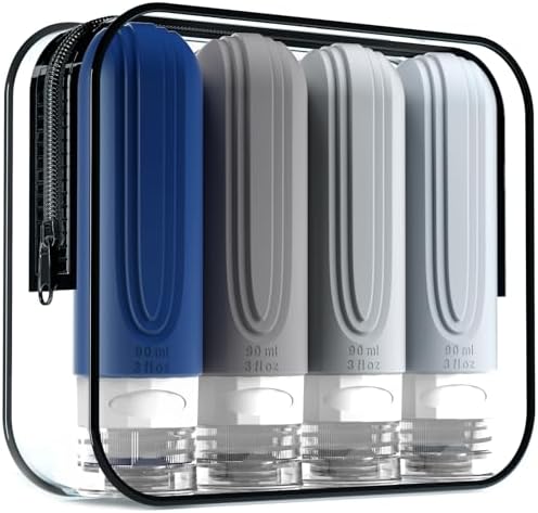 Mrsdry Travel Bottles for Toiletries, Tsa Approved 3oz Travel Size Containers by Mrsdry