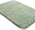 Yeaban Chenille Sea Foam Bathroom Rug 26"x44", Non-Slip Rubber Backing by Yeaban