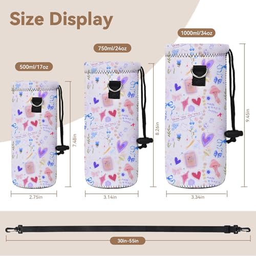 AUPET Water Bottle Sling Bag Carrier Crossbody Sleeve, Insulated Neoprene - Image 2