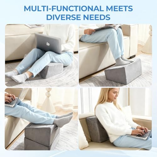 3-Level Adjustable Foot Rest for Under Desk at Work, 17x11.2x17 Inch - Image 4