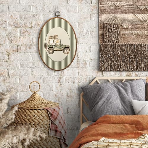 SONMYSULIL Leopard Adventure Nursery Wall Art Decor, Animal Nursery Oval Wall - Image 4