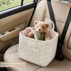 Floral Fabric Storage Basket Car Interior Storage Basket Underwear Sundries - Image 4