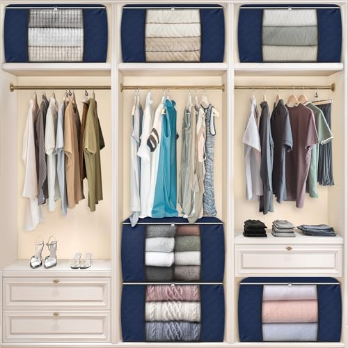 Fab totes 90L Clothes Storage, Foldable Thick Fabric Blanket Storage Bags - Image 7