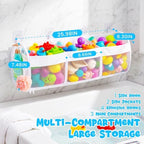 Bath Toy Storage, 3 Compartment Horizontal Large Openings - Image 3