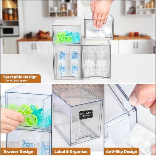 Baby Bottle Organizer, Stackable Storage Drawers - Image 7
