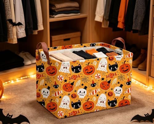Rectangle Kids Baskets Halloween Basket Candy Storage Bin - Image 7
