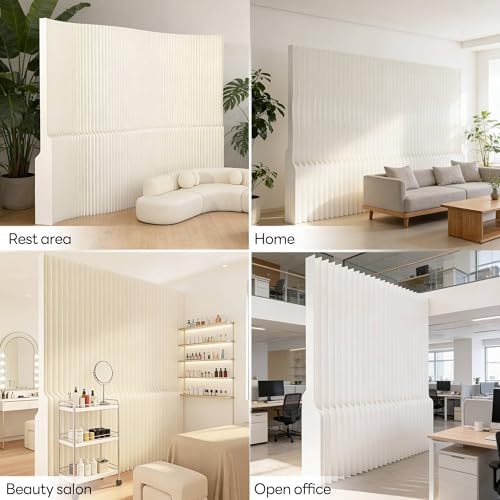 Paper Foldable Paper Room Divider Wall, Adjustable Privacy Screen, Lightweight - Image 2