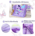 Butterfly Crib Bedding Set for Girls 3 Piece Baby Girl Bedding Sets Purple - Image 6