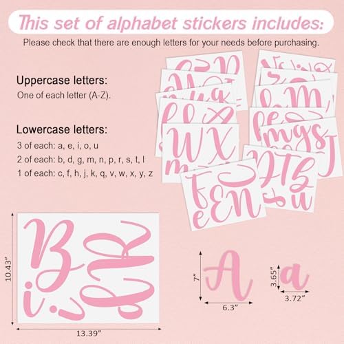 Boao Personalized Name Letter Wall Decal, Elegant Script - Image 2