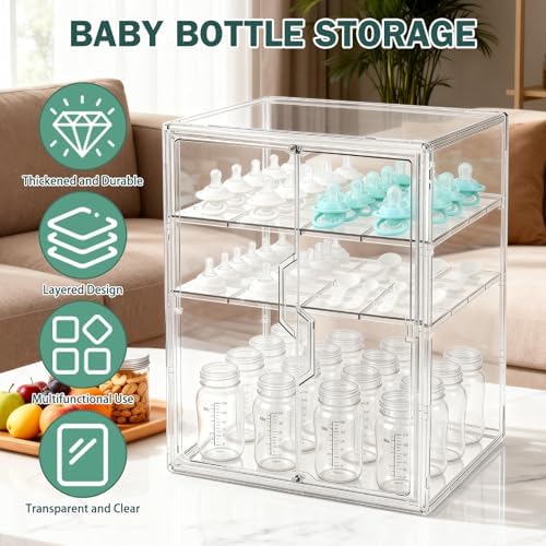 Baby Bottle Organizer, 3-Tier Bottle Storage - Image 6