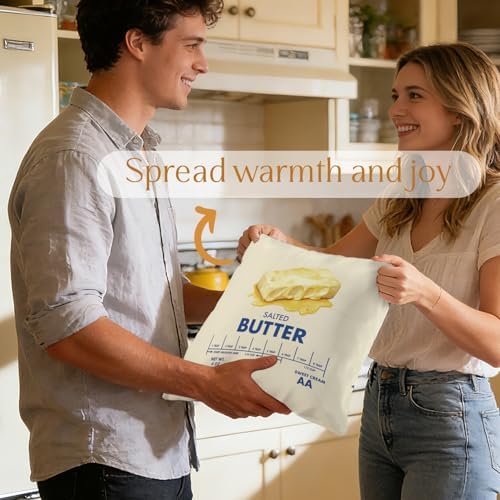 Funny Salted Butter Pillow Cover 18x18 Double-Sided, Butter Lover Gifts - Image 5