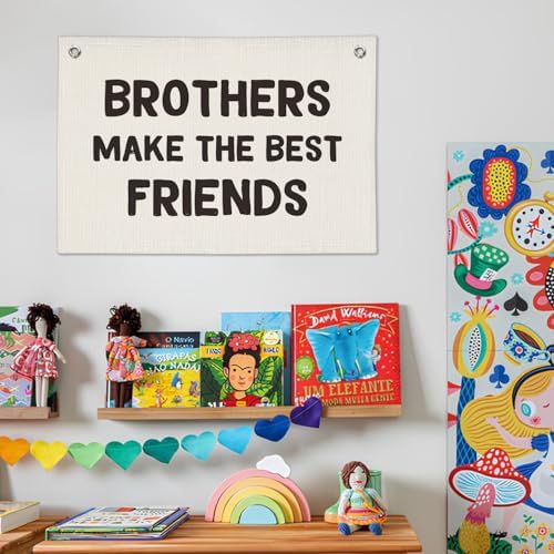 Brothers Make The Best Friends Banner, Boys Room Decor, Toddler Boy Linen - Image 7