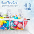 Criusia 2 Pack Extra Large Bath Toy Organizer - Image 4