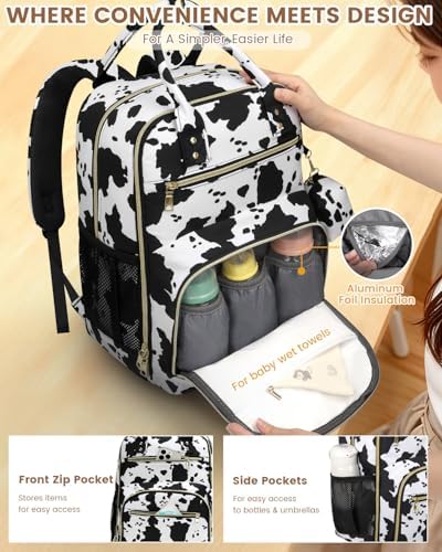 Pritent Diaper Bag Backpack, Baby Bag Backpack Baby Essentials - Image 4