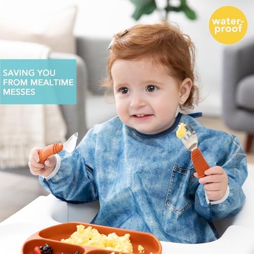 Bumkins Sleeved Bib for Girl or Boy, Baby and Toddler for 6-24 Mos, Essential - Image 2
