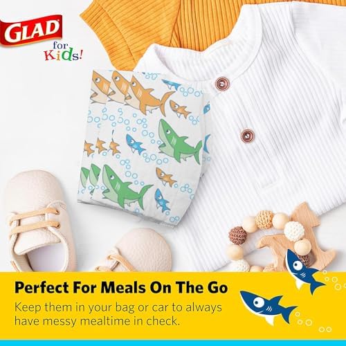 Glad for Kids Disposable Paper Bibs & Crumb Catcher, 30 Ct - Image 4