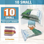 Vacuum Storage Bags, 10 Small Space Saver Vacuum Seal Bags, Space Bags - Image 2
