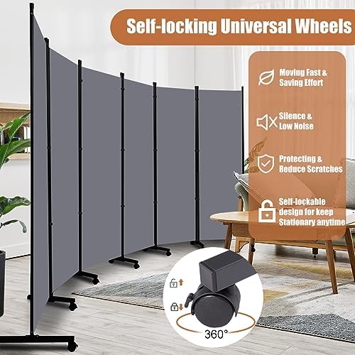 Room Divider 102'' Wide Folding Room Divider Panel - Image 4