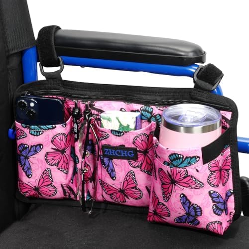 Wheelchair Side Bag, Wheel Chair Armrest Pouch Accessories by ZHCHG