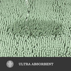 Yeaban Chenille Sea Foam Bathroom Runner Rug 17"x47" - Image 4