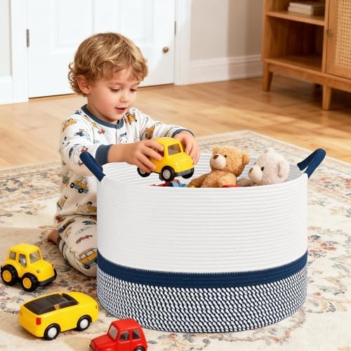 67L Large Blanket Basket, Woven Baskets - Image 3