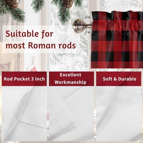 Vandarllin Christmas Kitchen Curtains Valances - Image 7