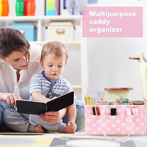 Diaper Caddy Organizer for Baby Girl-Nursery Storage Bin-Portable Car Organizer - Image 3