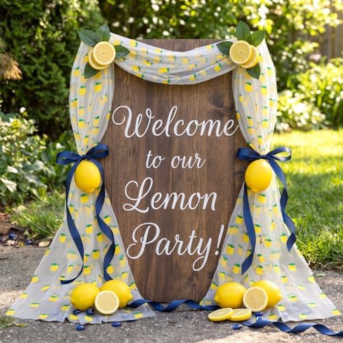 4 Pcs Lemon Yellow Tulle Table Runner 29x70 Lemonade Party - Image 6