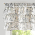 jinchan Ruffled Floral Valance Gray Shabby Chic Small Window Curtain 18 Inch by JINCHAN