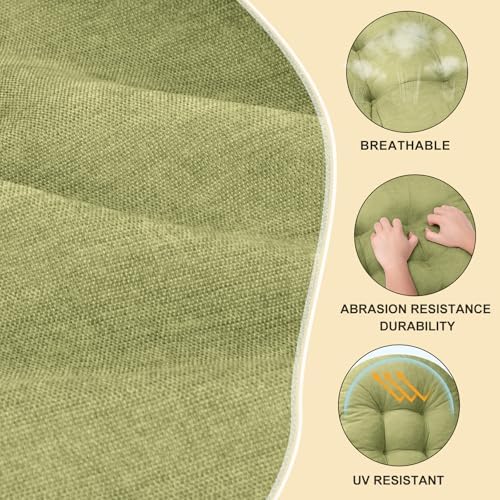 Rocking Chair Cushion, High Back, Light Green - Image 2