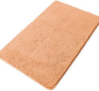 Yeaban Chenille Peach Bathroom Rug 30"x50", Non-Slip Rubber Backing by Yeaban