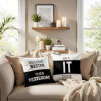 Motivational Throw Pillow Covers 18x18 Set of 2, Inspirational Gifts, - Image 2