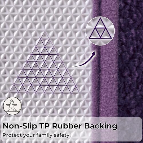 GRANNY SAYS Purple Bathroom Rugs Set 2 Piece, Non Slip Bath Mats - Image 6