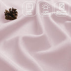 Chyhomenyc Blush Pink Valance for Windows, Light Filtering Faux Linen Textured - Image 3