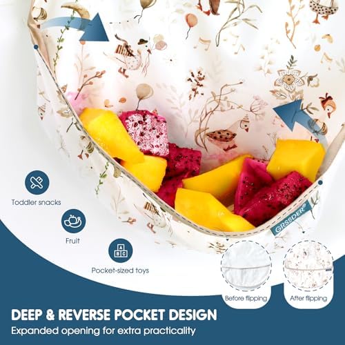 GRSSDER 3-pack Mess Proof Baby Feeding Bibs - Image 4