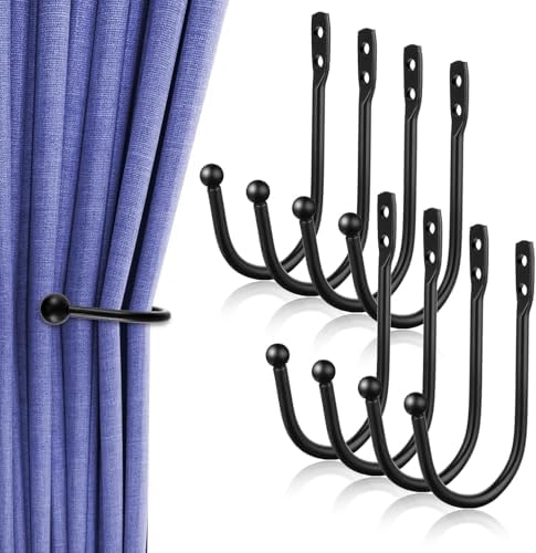 8 Pcs Curtain Tie Backs, Metal Curtain Holdbacks by Unknown