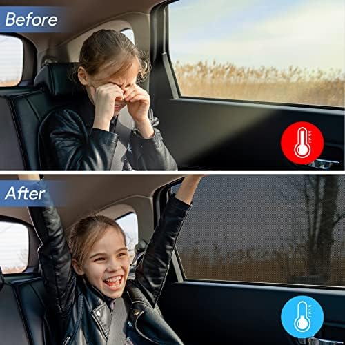 Car Window Shades，for Baby/Camping UV-Protection 2PCS Medium 39"x19" - Image 3