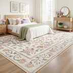 Maxsoft 5x7 Pink Floral Large Area Rug Modern - Image 3