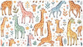 Bathtub Mat Non Slip 26.8x15.1 Inch, Cartoon Giraff Shower Mat by Anna+Cowper