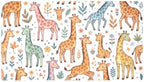 Bathtub Mat Non Slip 26.8x15.1 Inch, Cartoon Giraff Shower Mat by Anna+Cowper