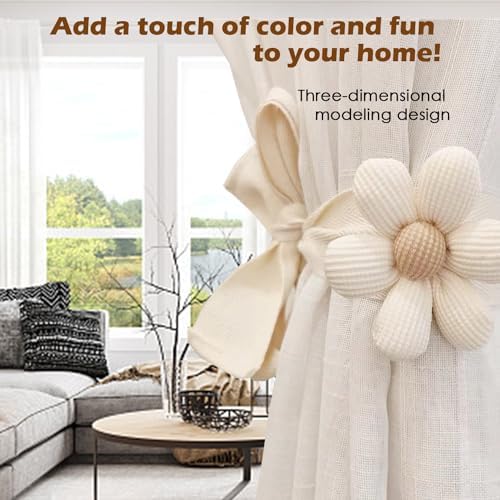 SRG Curtain Tiebacks for Curtains 4 Pack, Decorative Curtain Holdbacks for - Image 3
