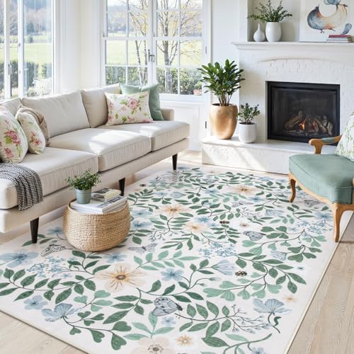 Lahome Blue and Green Boho Rugs by Lahome