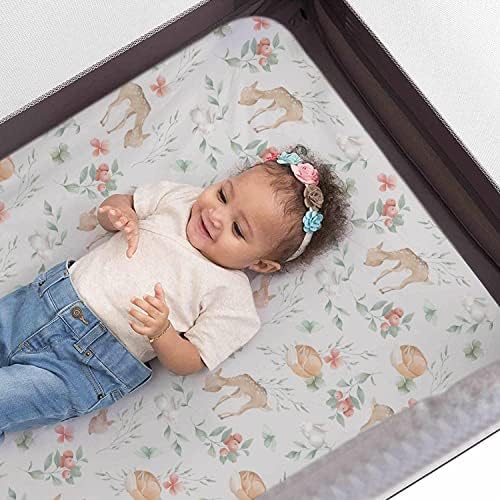 Pack n Play Sheets, BROLEX 2 Pack Mini Crib Sheets, Stretchy Portable Fitted - Image 5